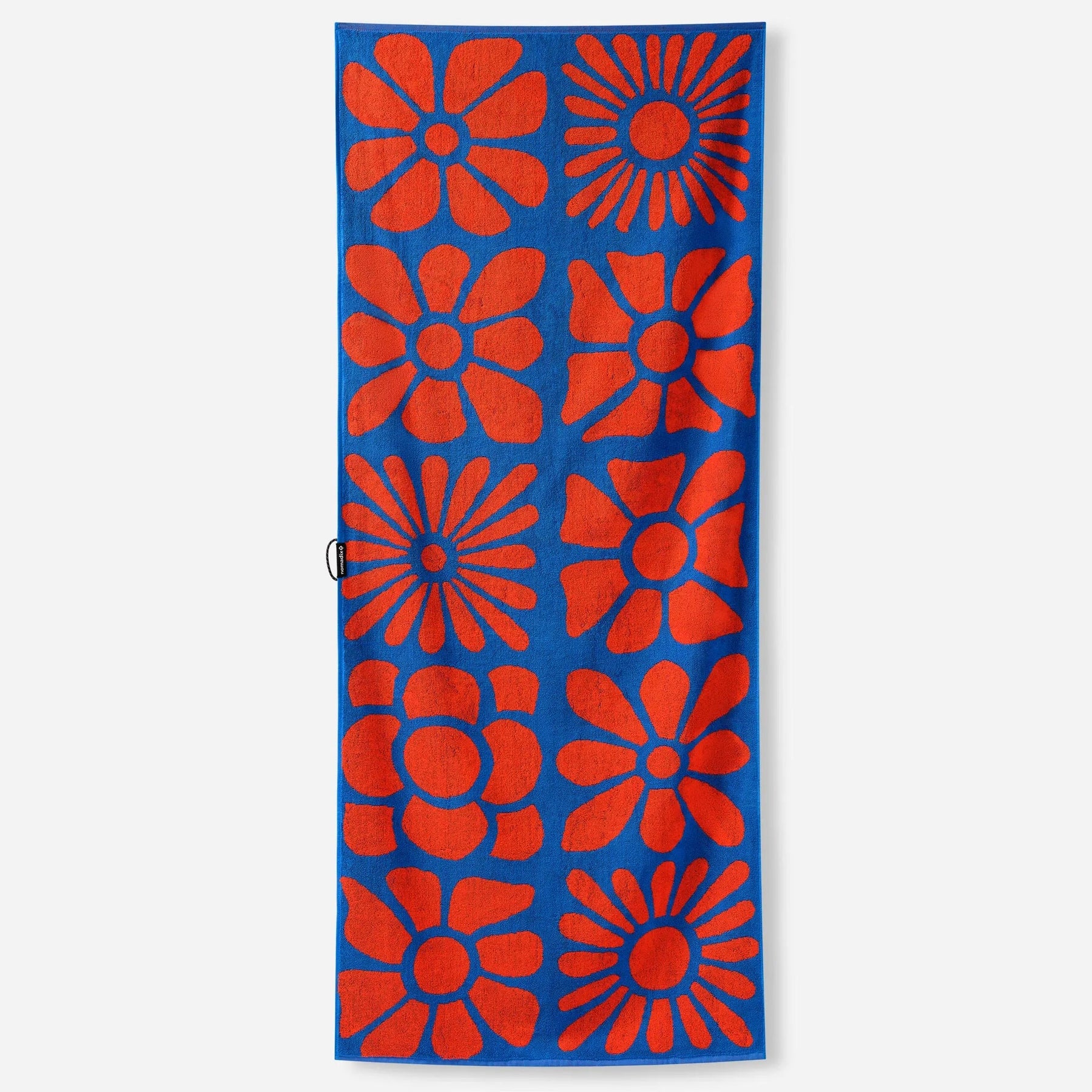 Organic Beach Towel: Big Flowers Stellar Orange Nomadix