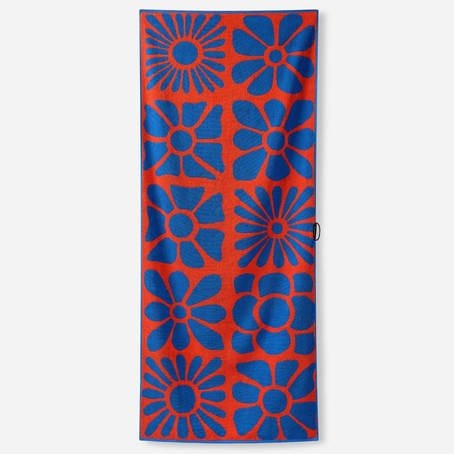 Organic Beach Towel: Big Flowers Stellar Orange Nomadix