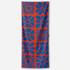 Organic Beach Towel: Big Flowers Stellar Orange Nomadix