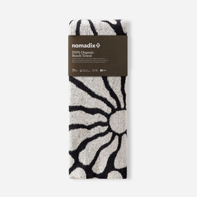 Organic Beach Towel: Lazy Daisy Black Nomadix