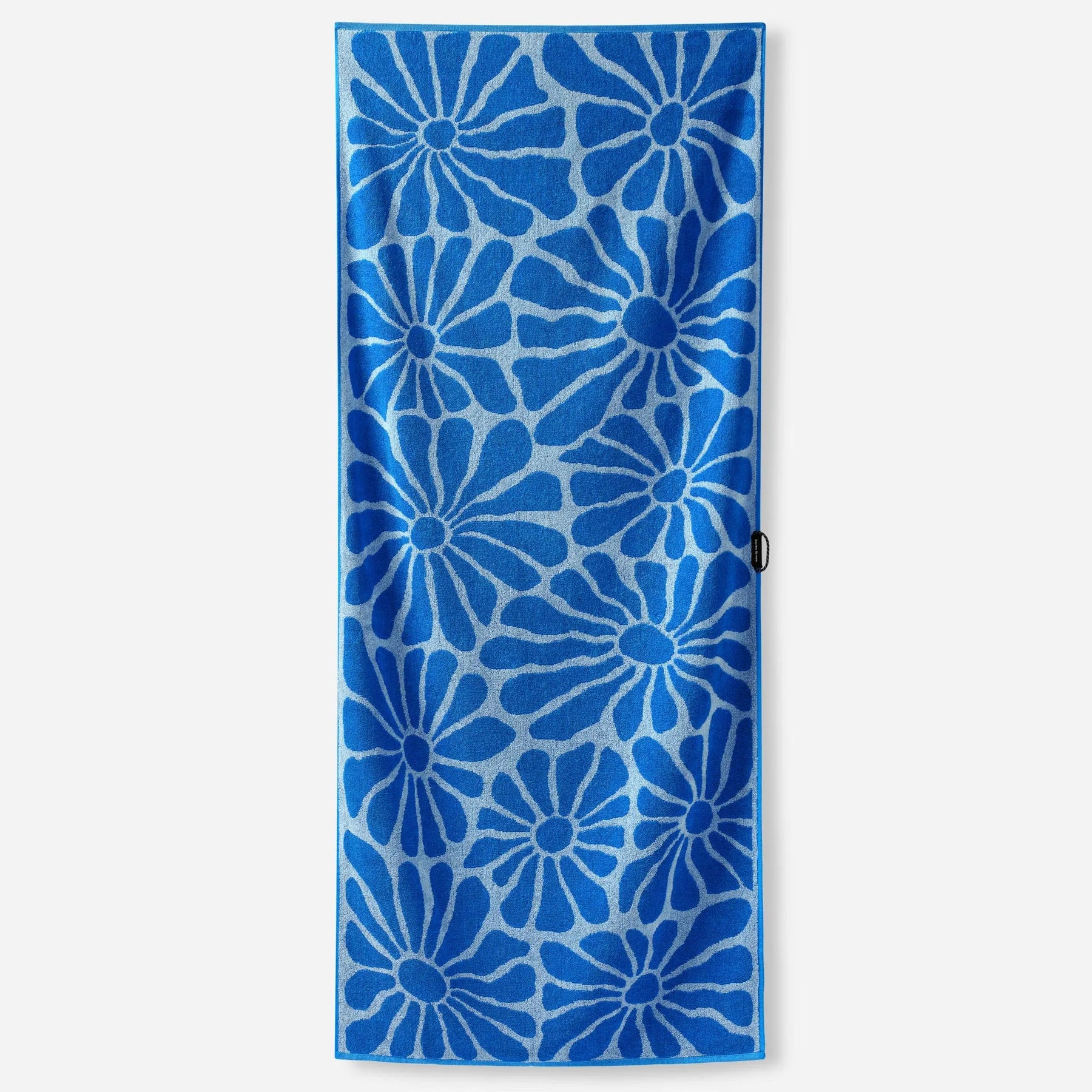 Organic Beach Towel: Lazy Daisy Stellar Coastal Blue Nomadix