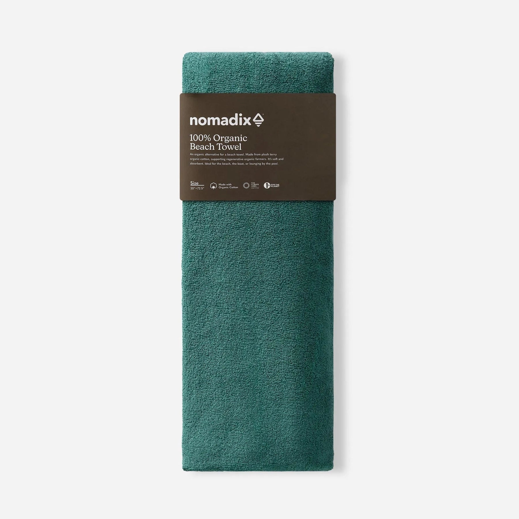 Organic Beach Towel: Lounge Teal Ocean Nomadix
