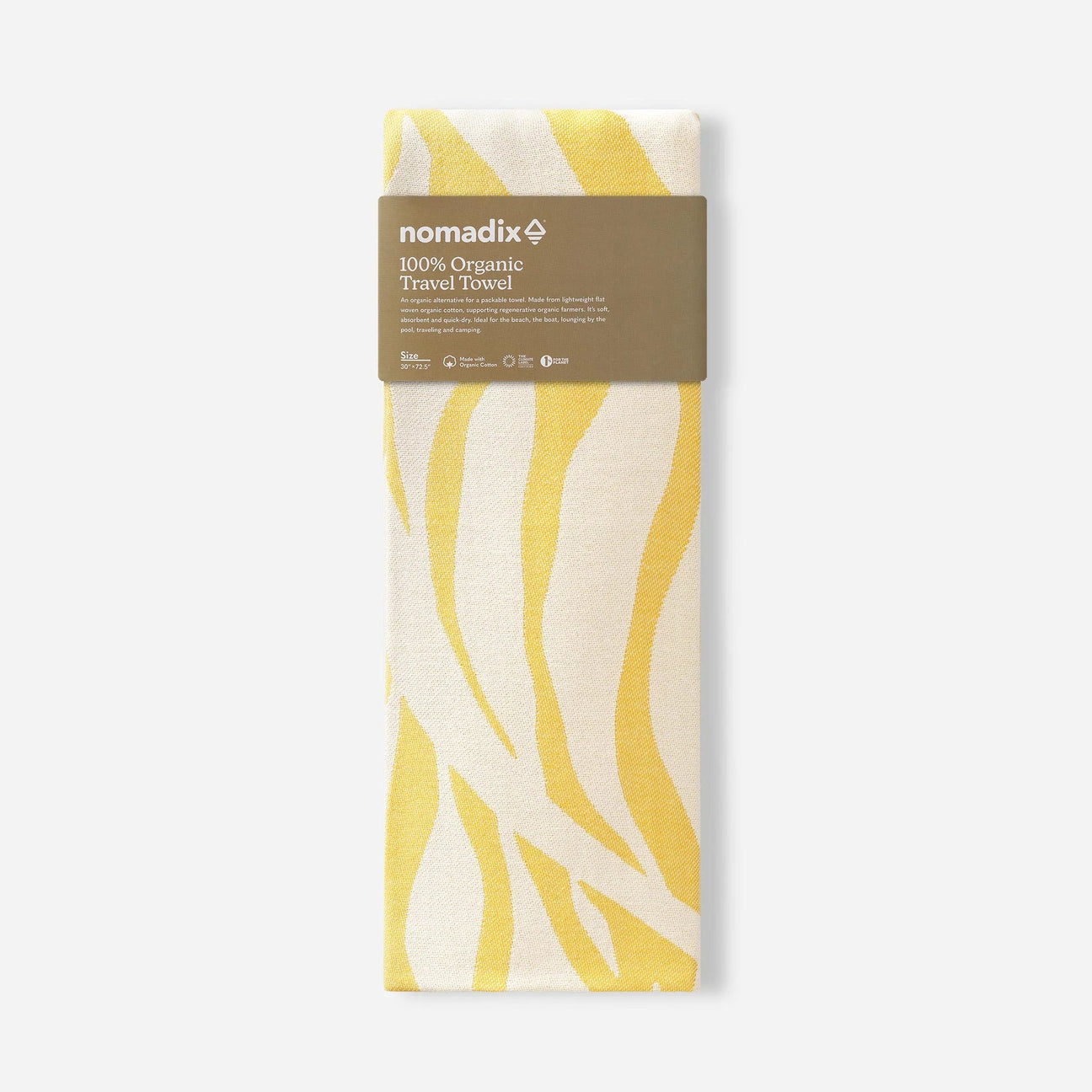 Organic Travel Towel: Jungle Vine Amber Sun
