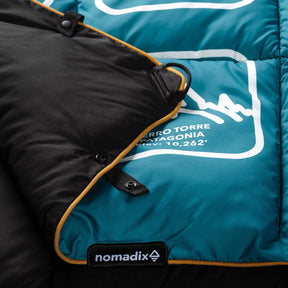 Graphene Puffer Blanket: Peaks of the World Teal Ocean Nomadix