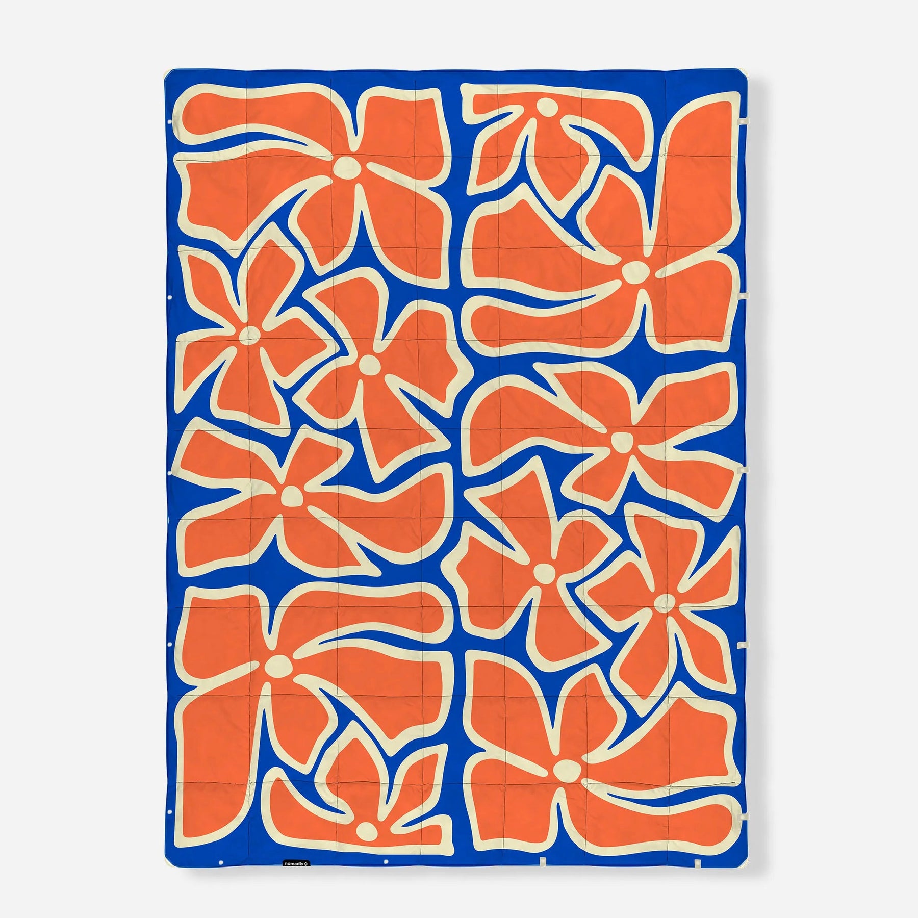Graphene Puffer Blanket: Wild Flowers Stellar Blue Red Nomadix