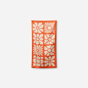 Hand Towel: Big Flowers Expedition Orange Nomadix