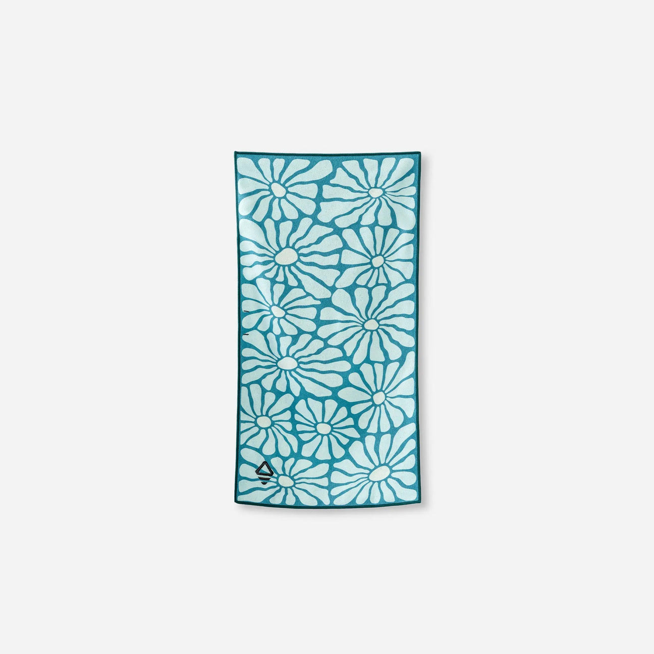 Hand Towel: Lazy Daisy Seafoam Green