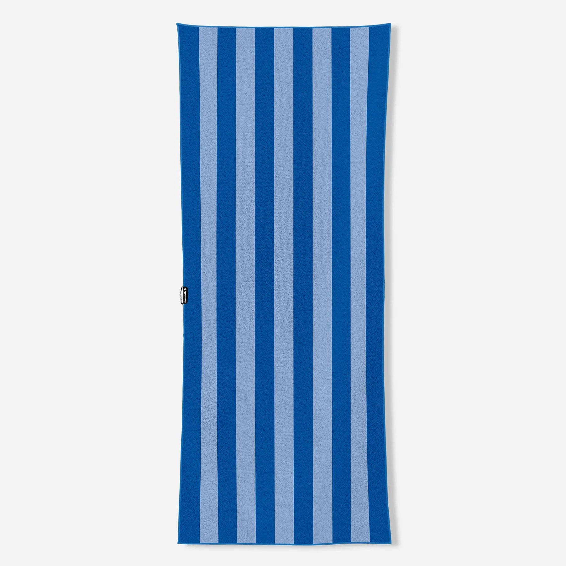 Organic Beach Towel: Cabana Stripe Coastal Blue Nomadix