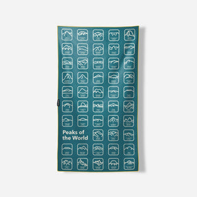 Ultralight Towel: Peaks of the World Teal Ocean Nomadix