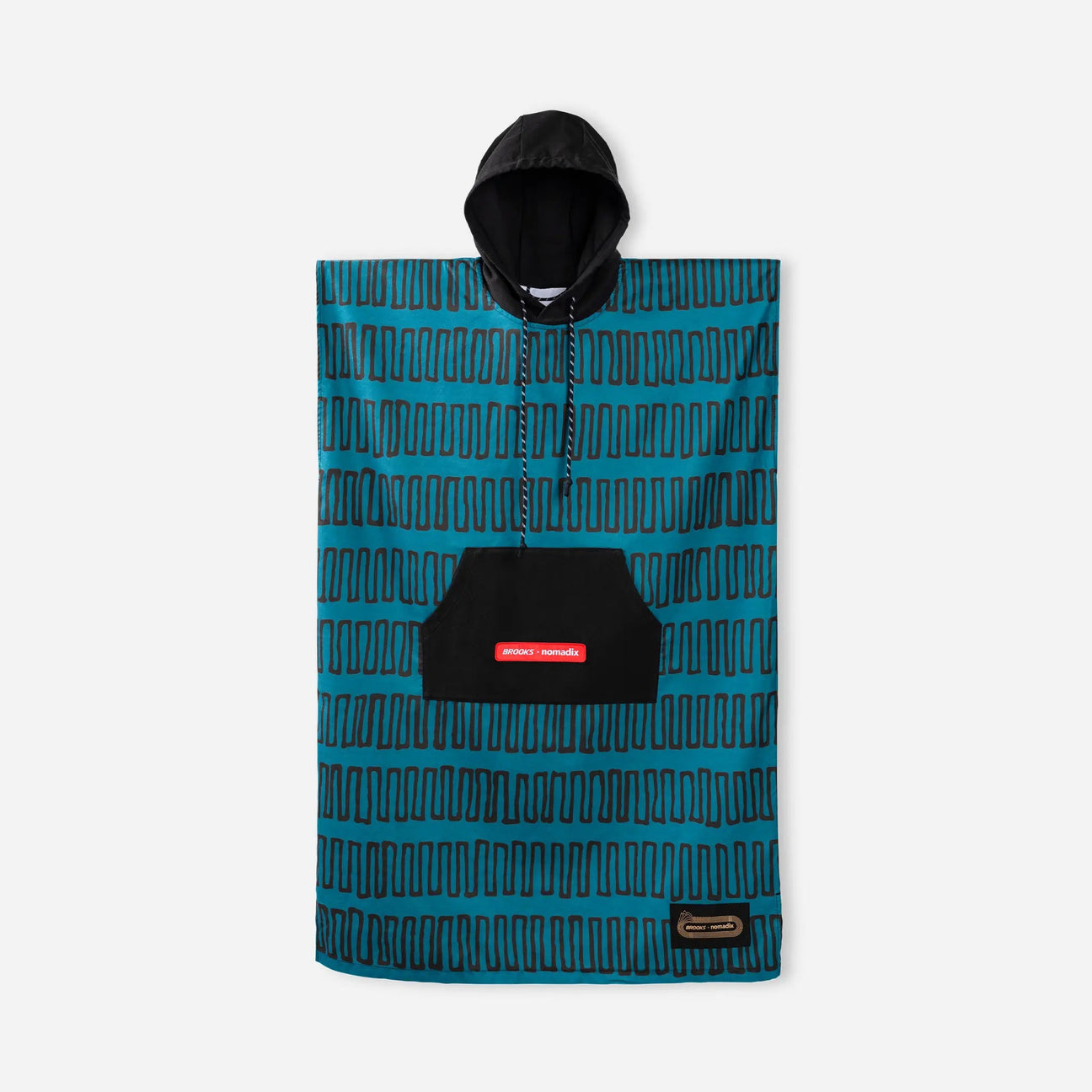 Ultralight Changing Poncho: Switchback Teal Ocean (Nomadix x Brooks)