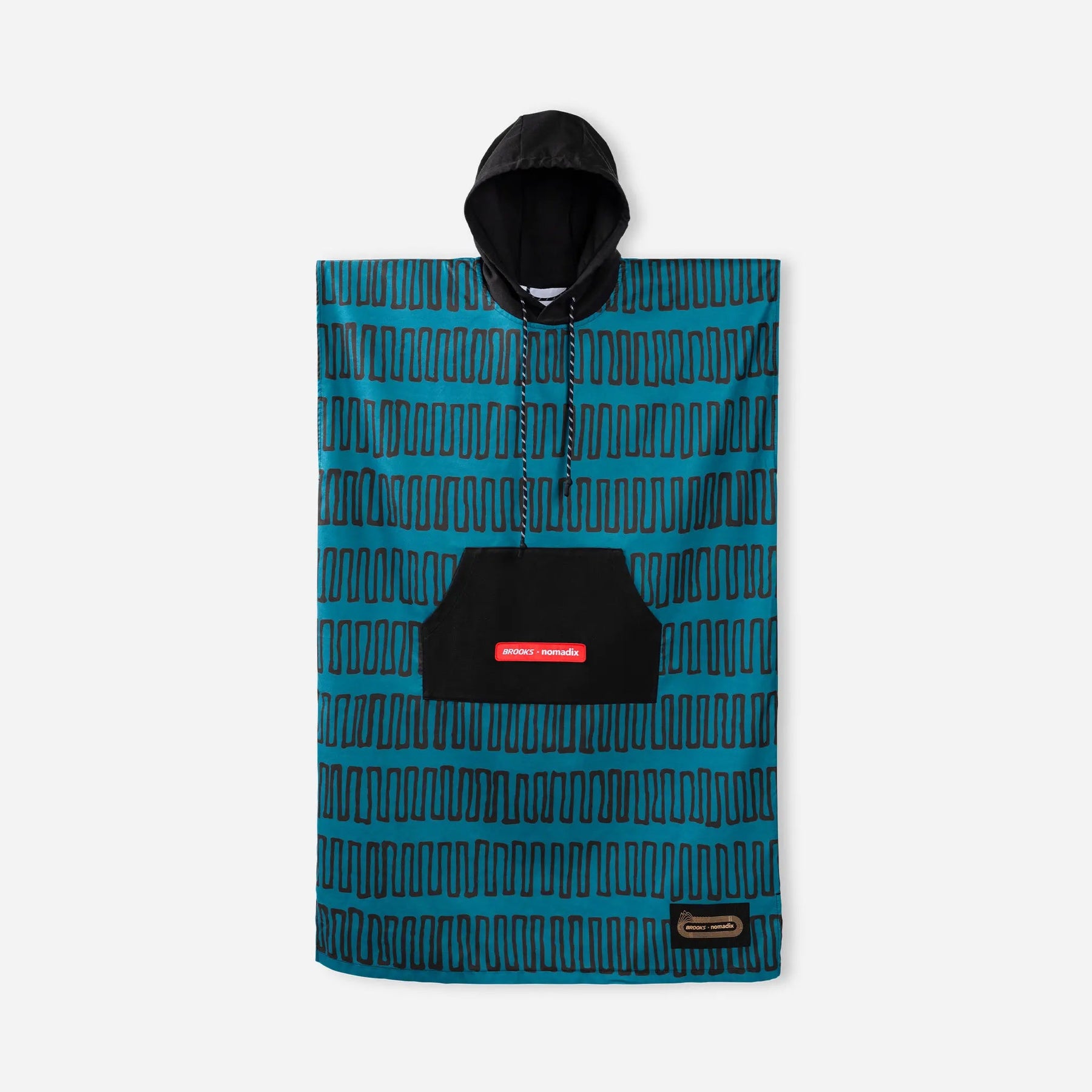 Ultralight Changing Poncho: Switchback Teal Ocean (Nomadix x Brooks) Nomadix