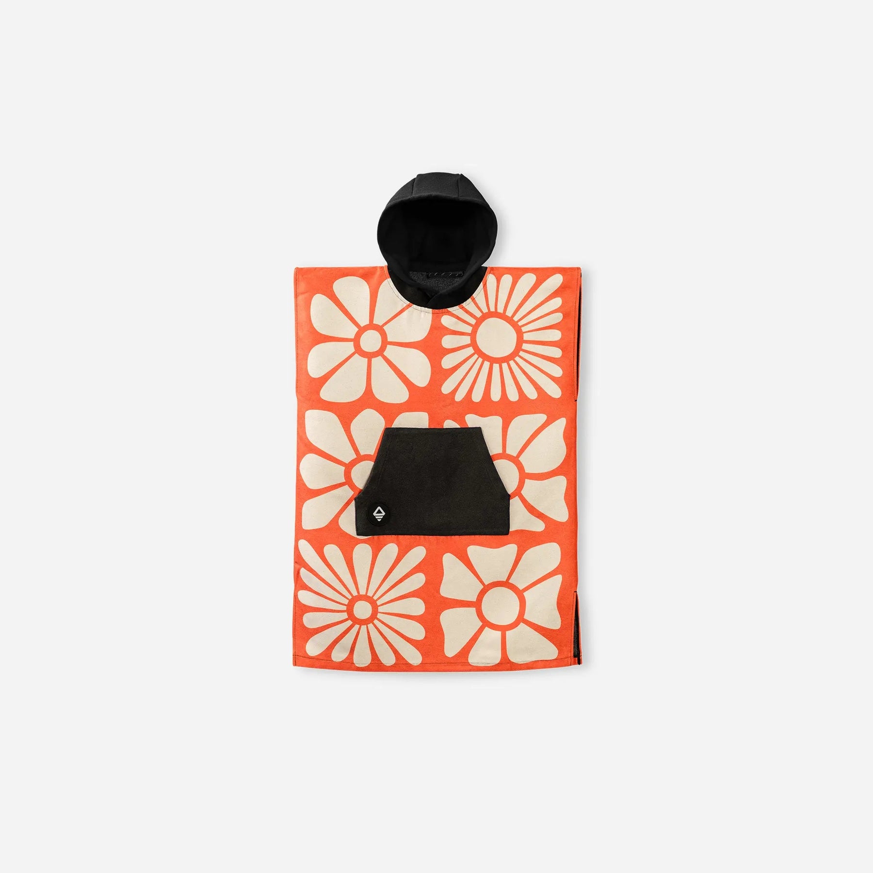 Kids Changing Poncho: Big Flowers Expedition Orange Nomadix