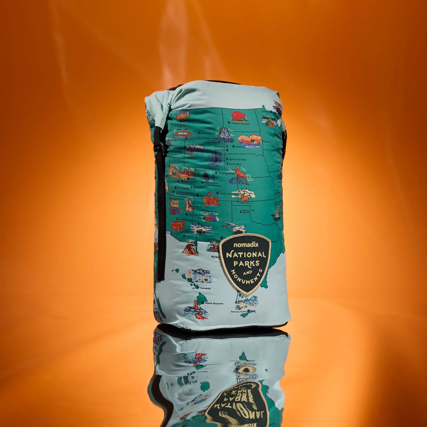 Graphene Puffer Blanket: National Parks and Monuments Map Nomadix