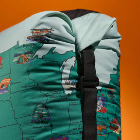 Graphene Puffer Blanket: National Parks and Monuments Map Nomadix