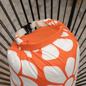 Graphene Puffer Blanket: Big Flowers Expedition Orange Nomadix