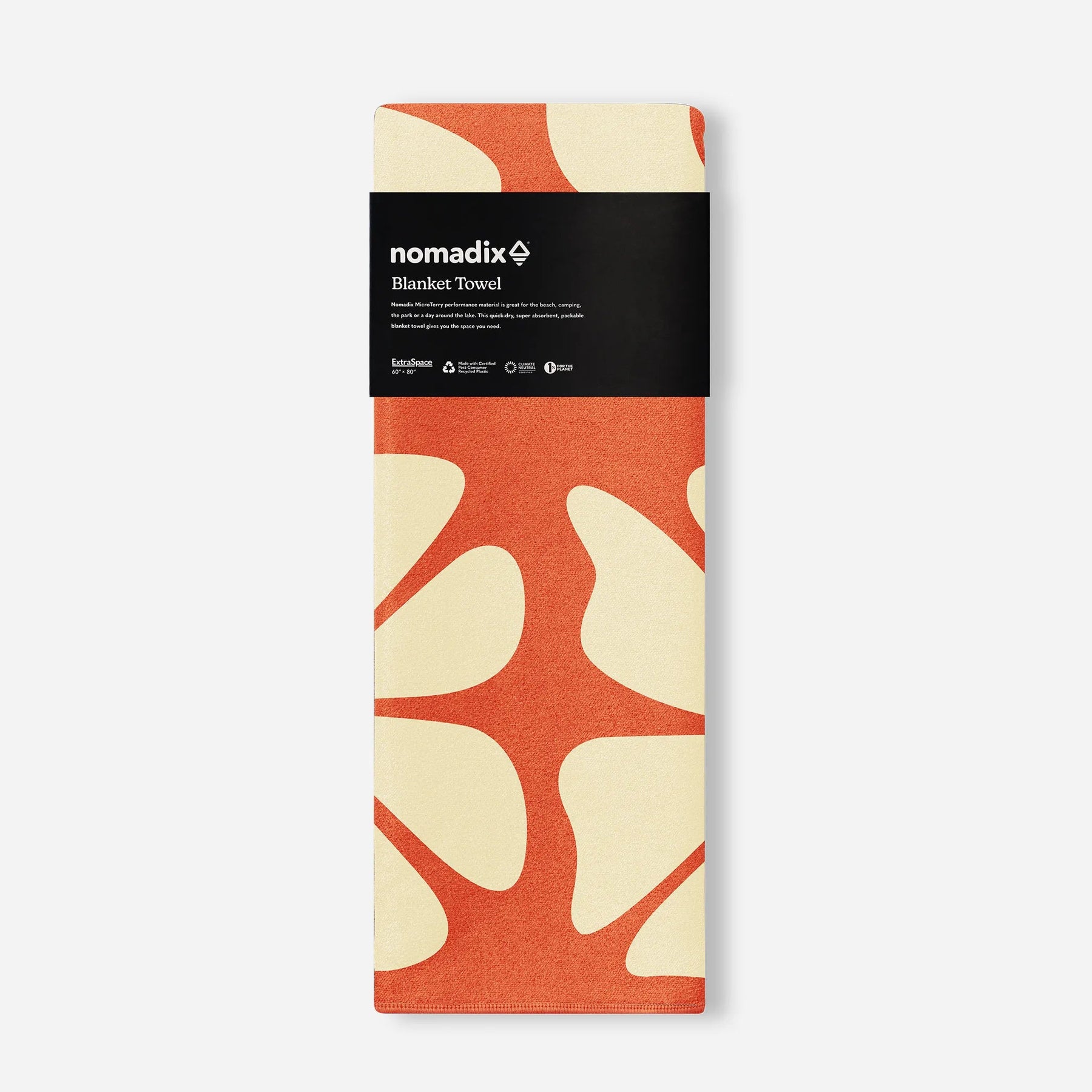 Blanket Towel: Big Flowers Expedition Orange Blanket Towel