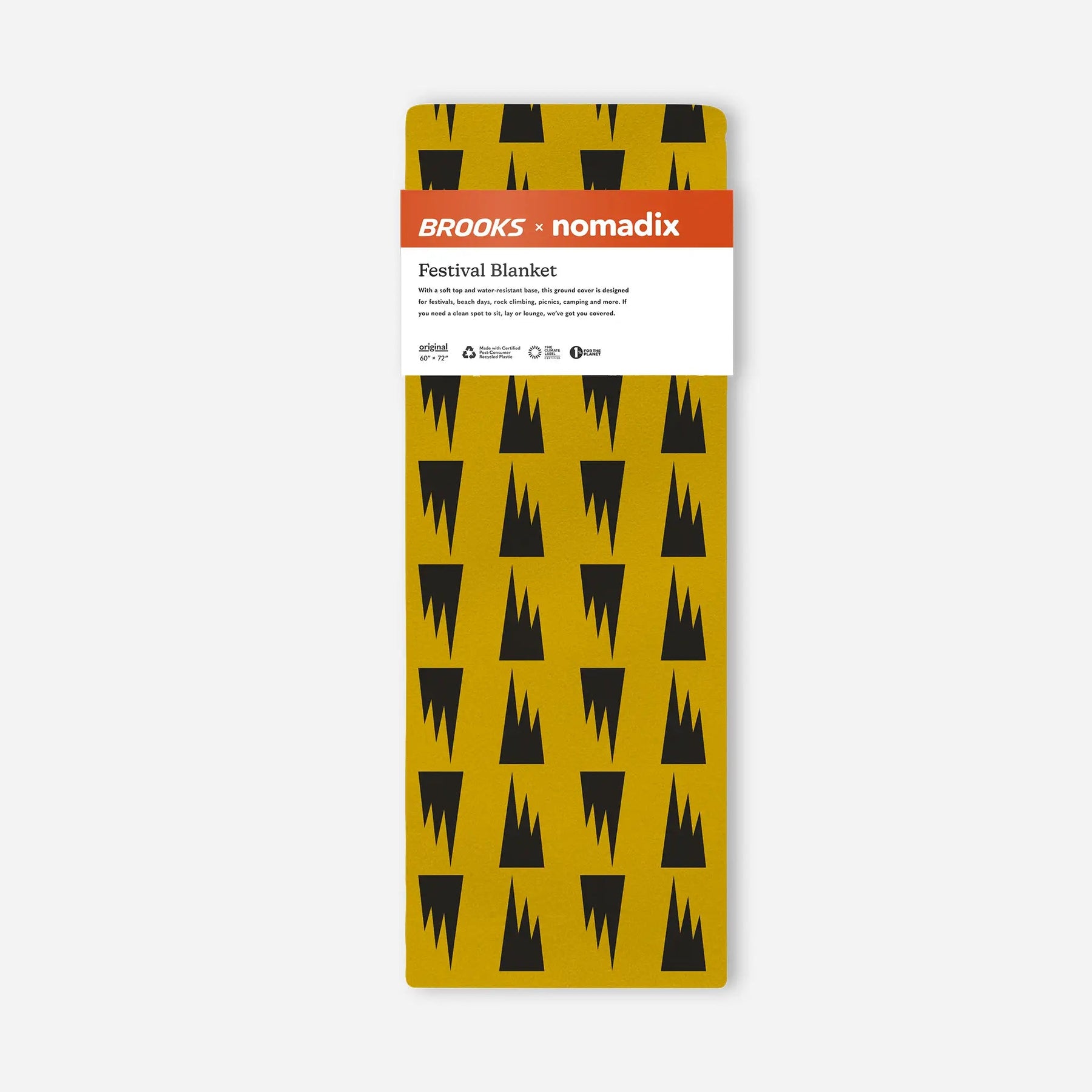 Festival Blanket: Summit Expedition Yellow (Nomadix x Brooks) Nomadix