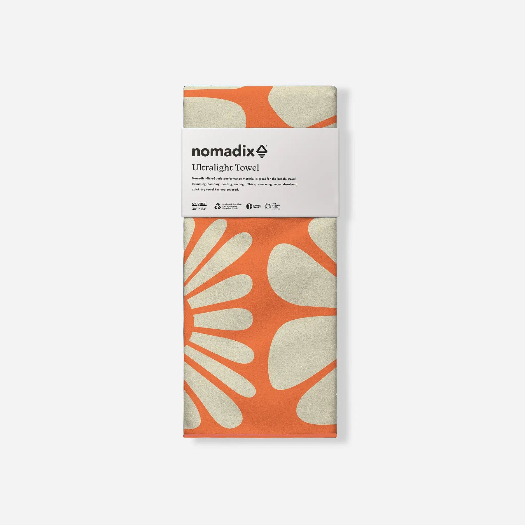Ultralight Towel: Big Flowers Expedition Orange Nomadix