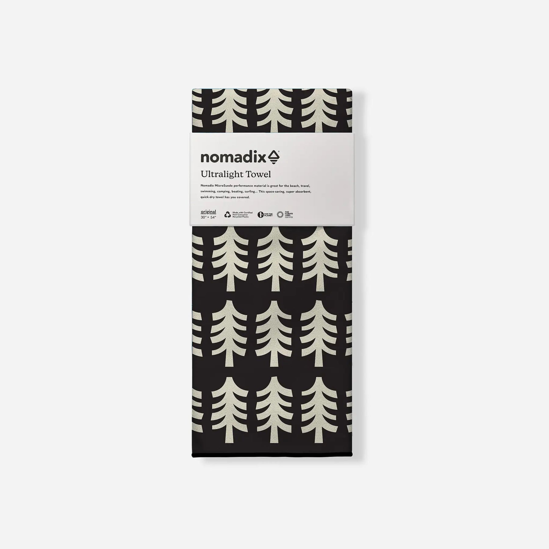 Ultralight Towel: Fresh Pines Black and Tan Nomadix