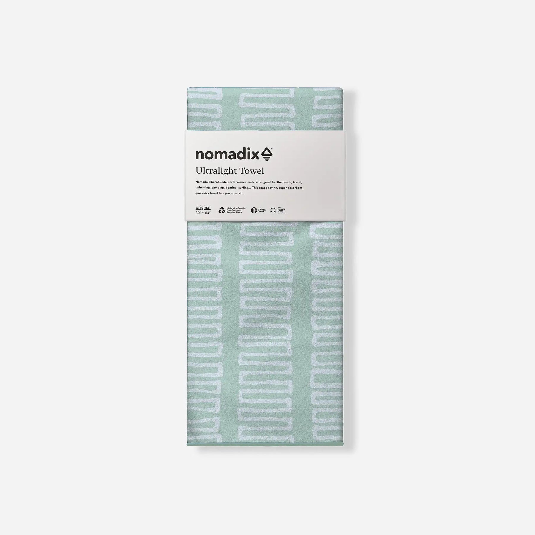 Ultralight Towel: Switchback Seafoam Green Nomadix