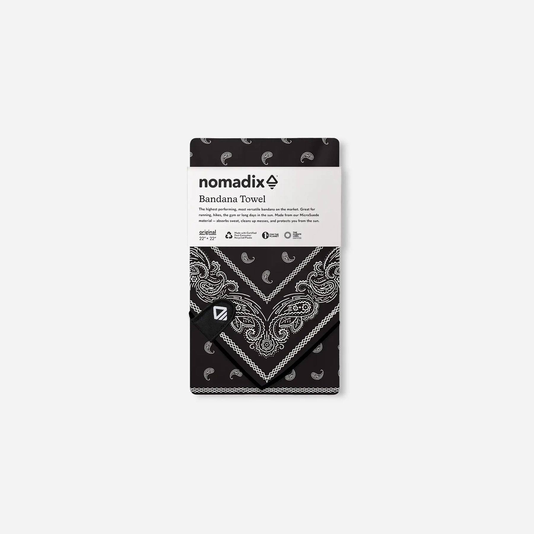 Bandana Towel: Paisley Black Nomadix