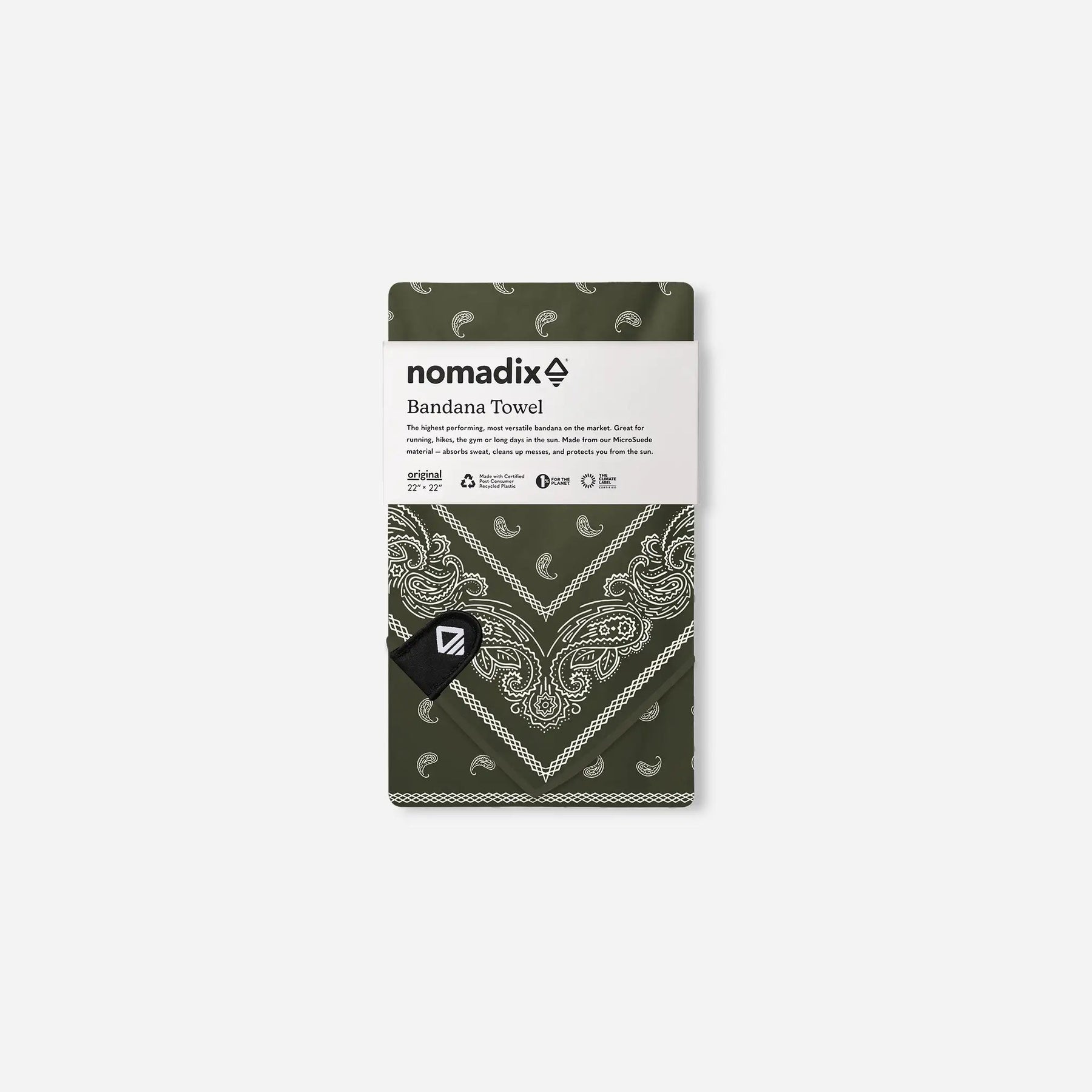 Bandana Towel: Paisley Forest Green Nomadix