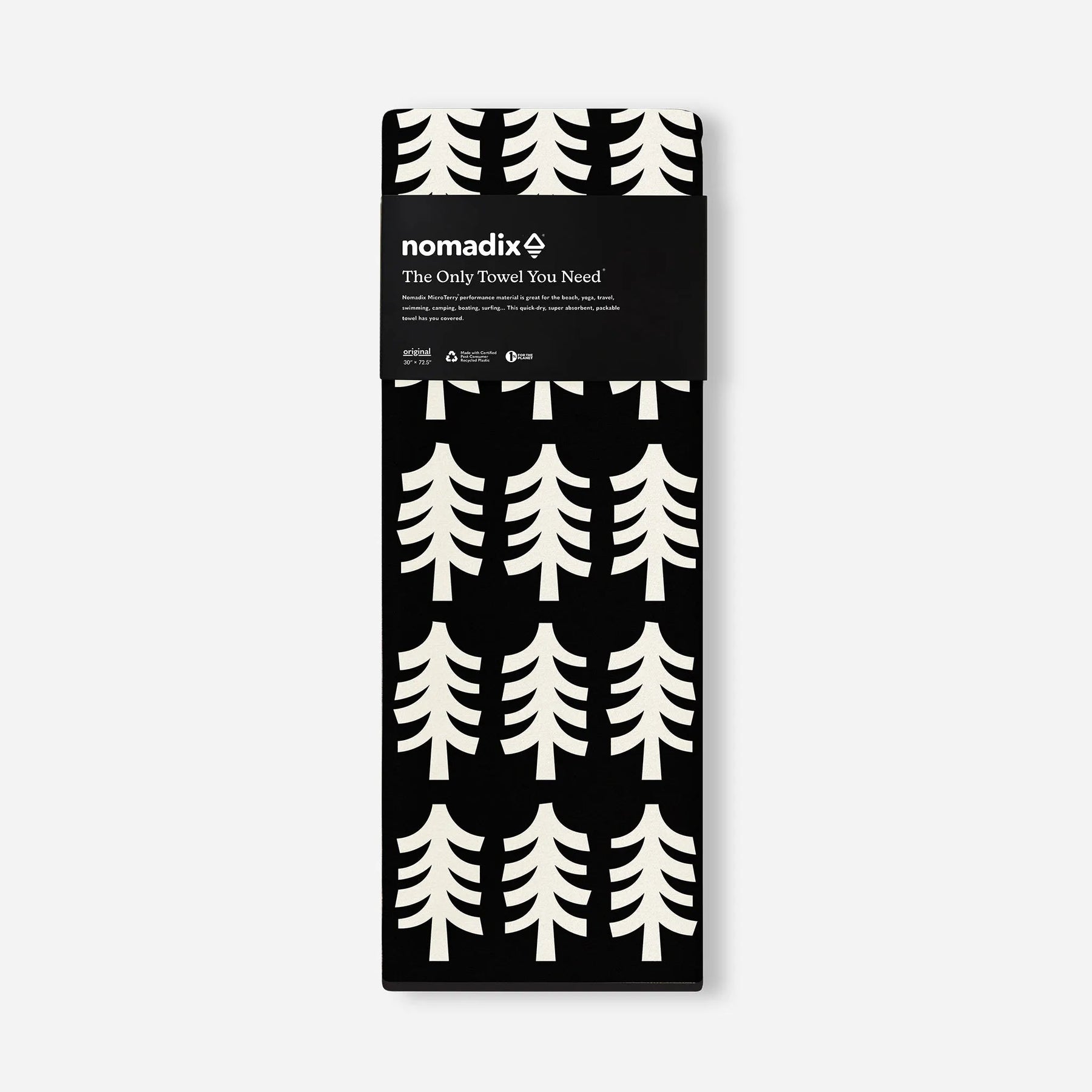Original Towel: Fresh Pines Black and Tan Nomadix