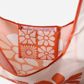 Pocket Tote: Big Flowers Expedition Orange Nomadix