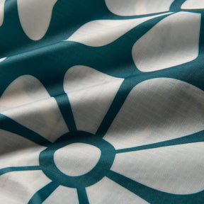 Pocket Tote: Big Flowers Teal Ocean Nomadix