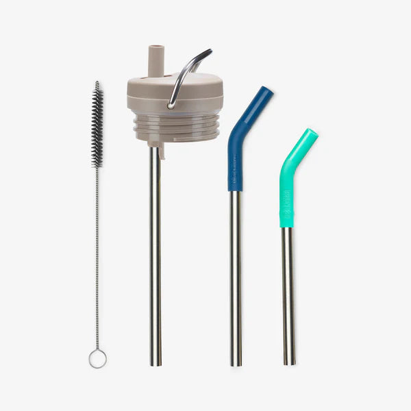 Klean Kanteen Steel Straws TKWide Twist Cap with Straw Kit