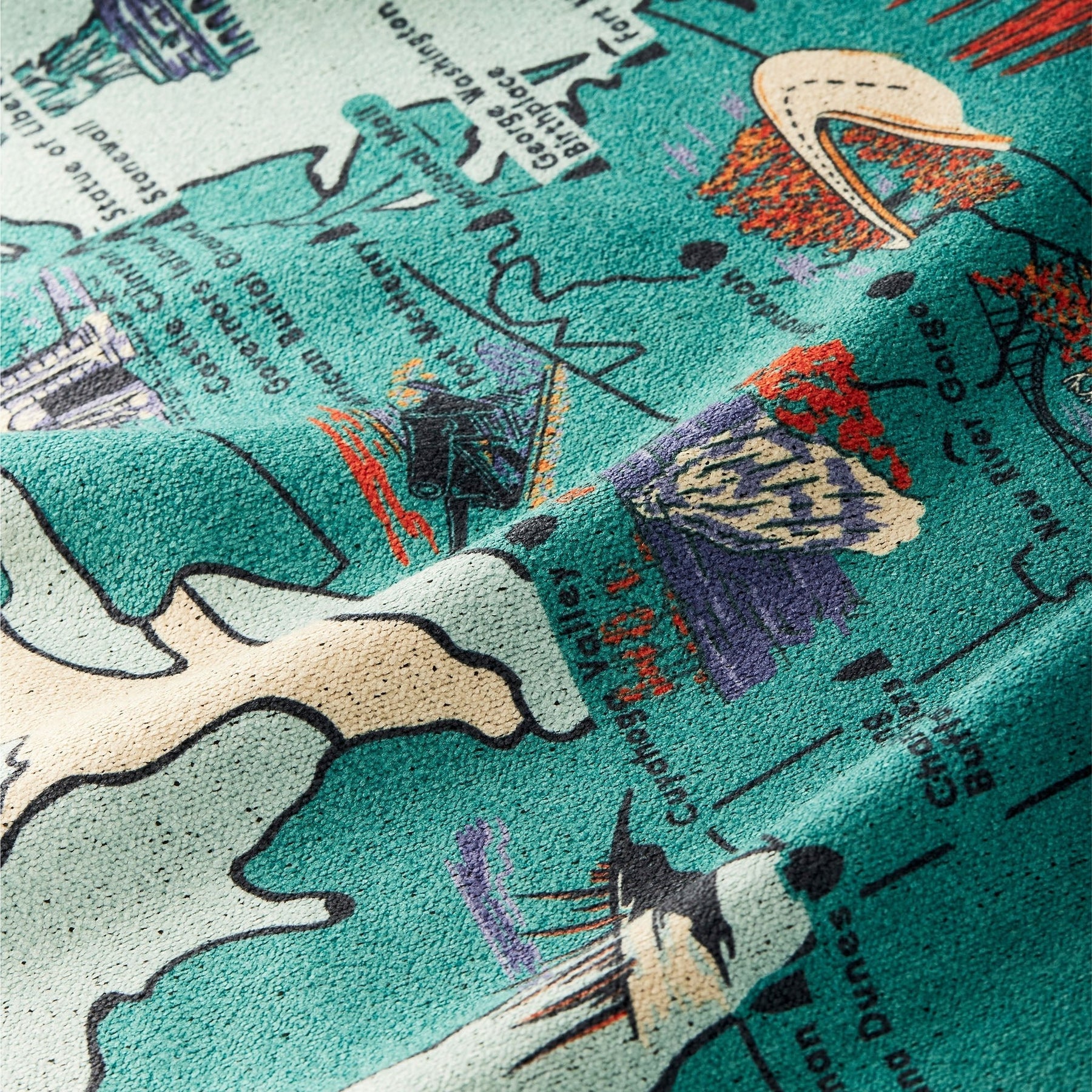 Blanket Towel: National Parks and Monuments Map Nomadix