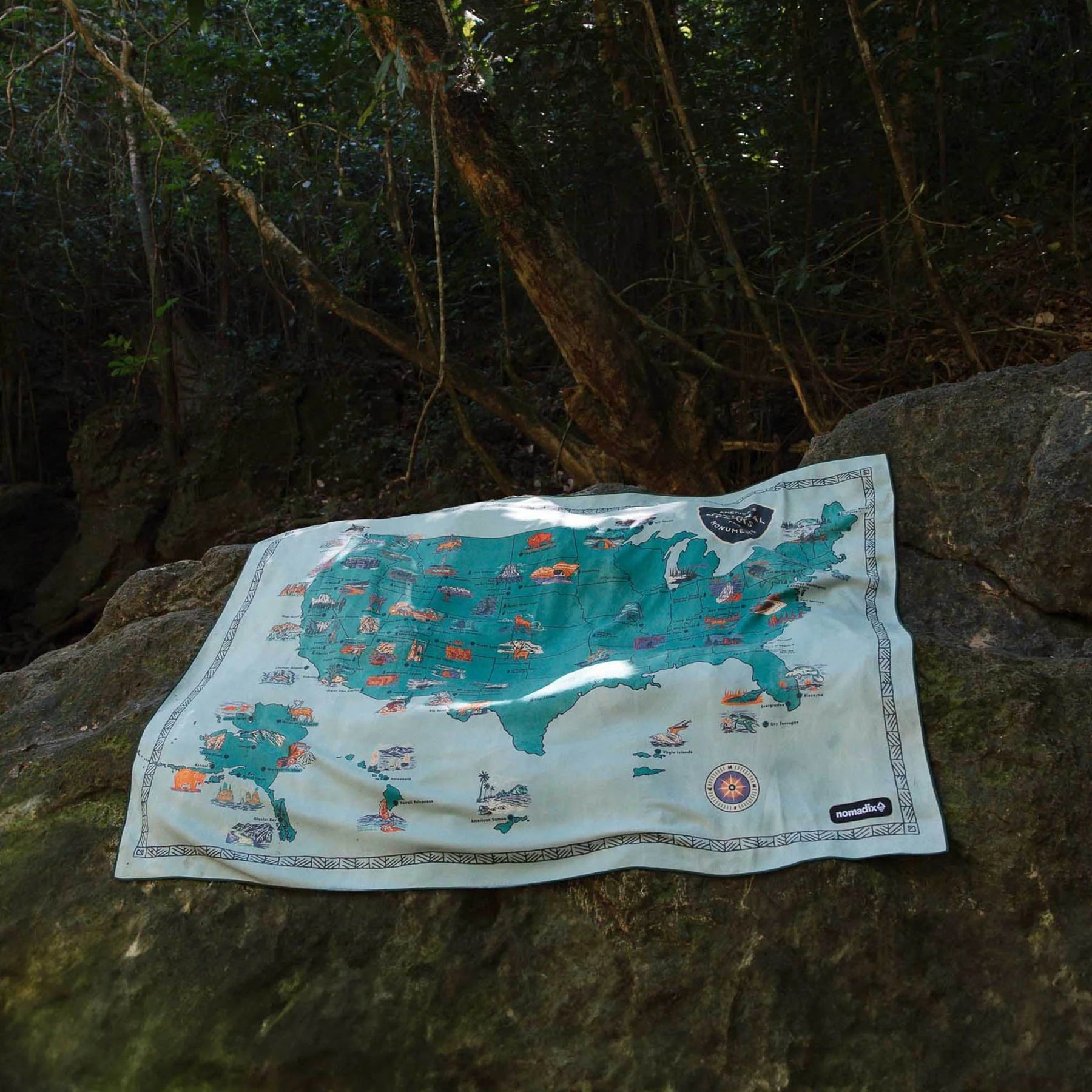 Blanket Towel: National Parks and Monuments Map Nomadix