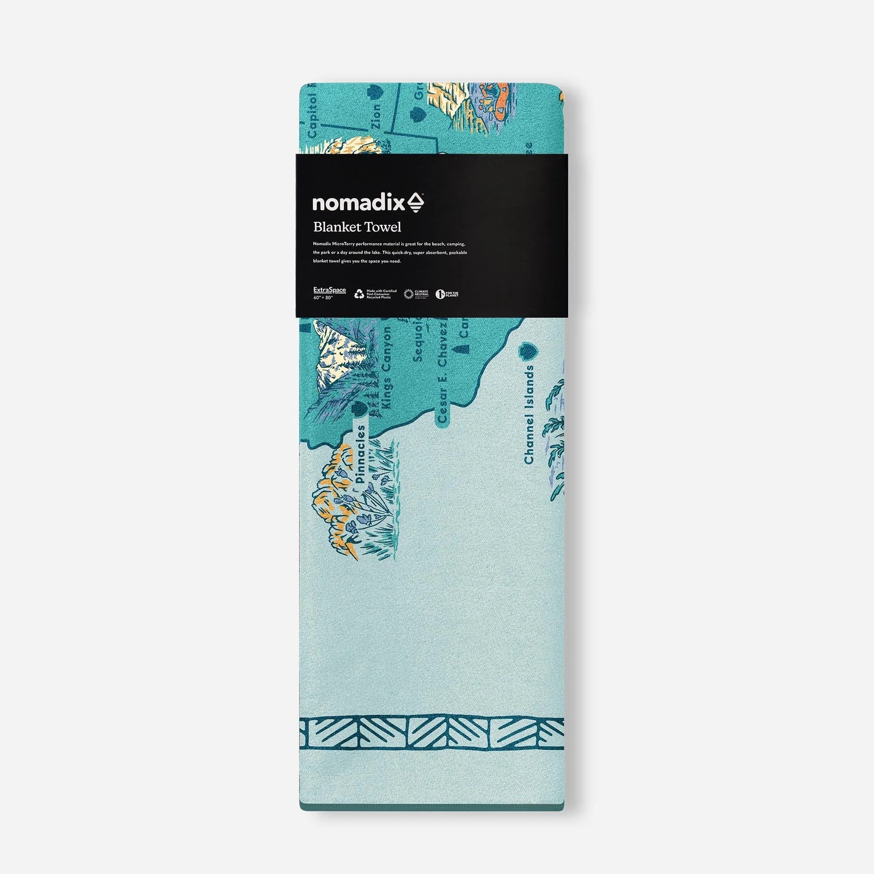 Blanket Towel: National Parks and Monuments Map Nomadix