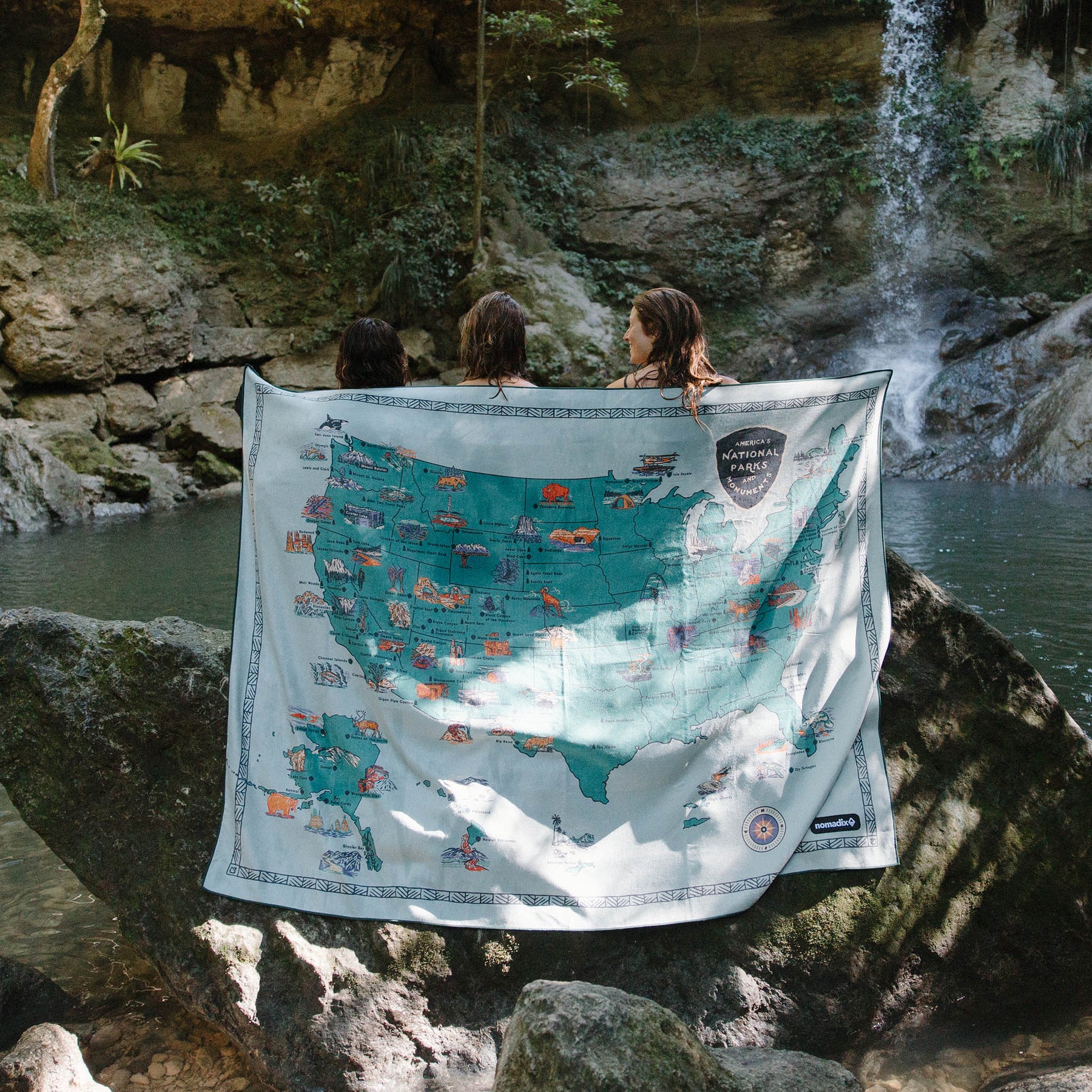 Blanket Towel: National Parks and Monuments Map Nomadix
