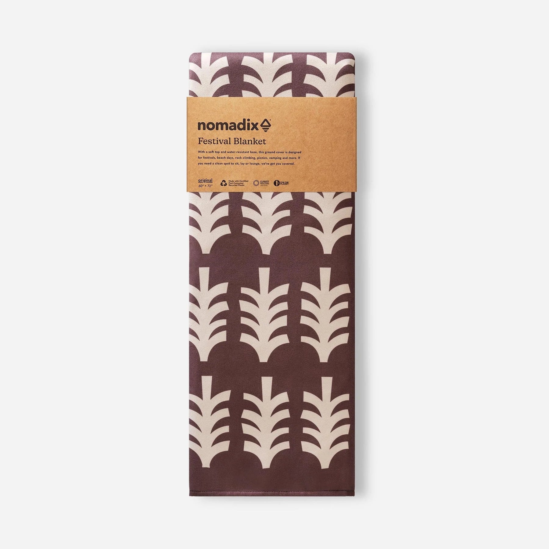Festival Blanket: Fresh Pines Burgundy Beige Nomadix