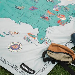 Festival Blanket: National Parks and Monuments Map Nomadix