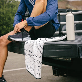 Fitness Towel: Mud Cloth White Nomadix