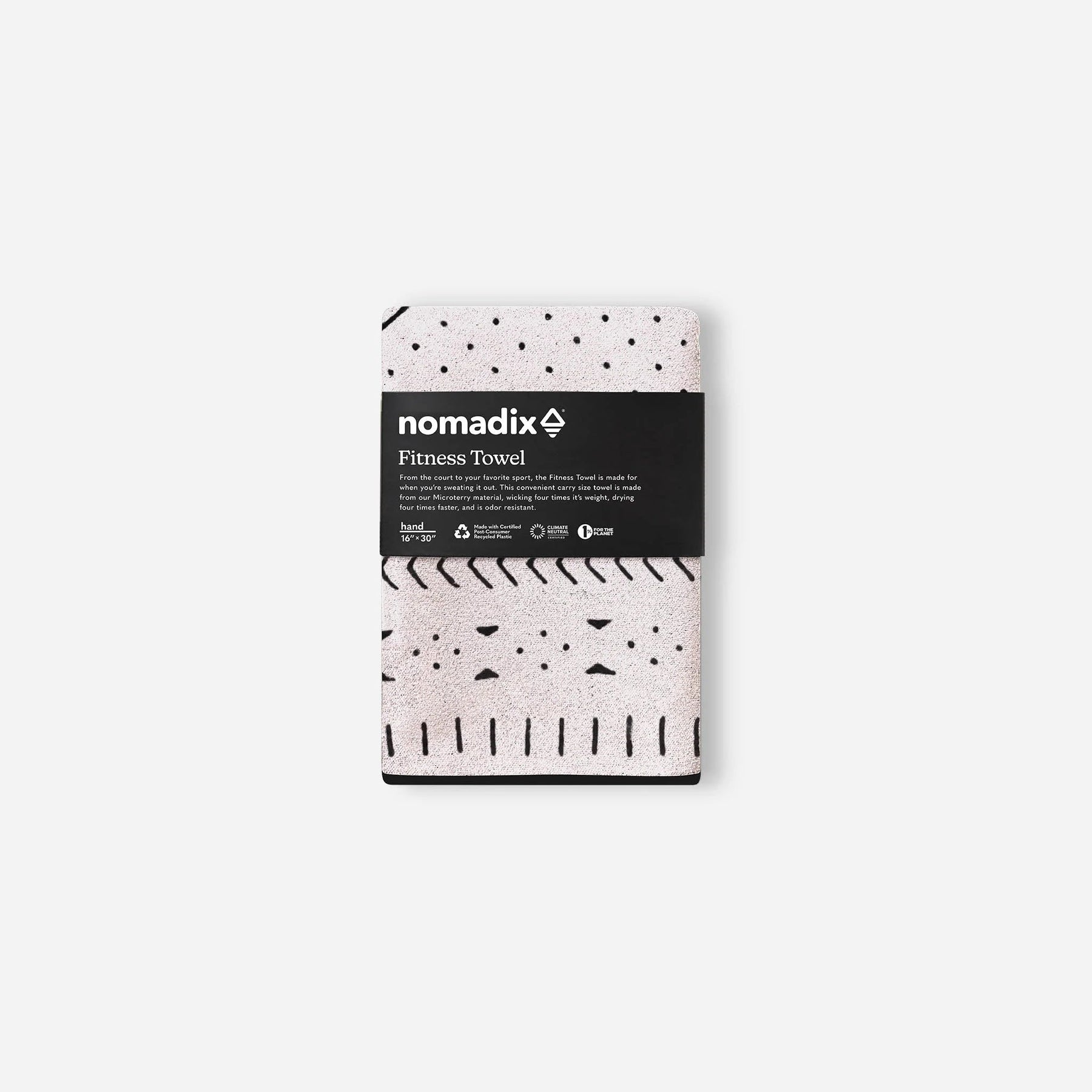 Fitness Towel: Mud Cloth White Nomadix