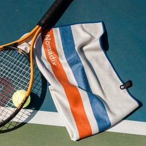 Fitness Towel: Rally White Red and Blue Nomadix