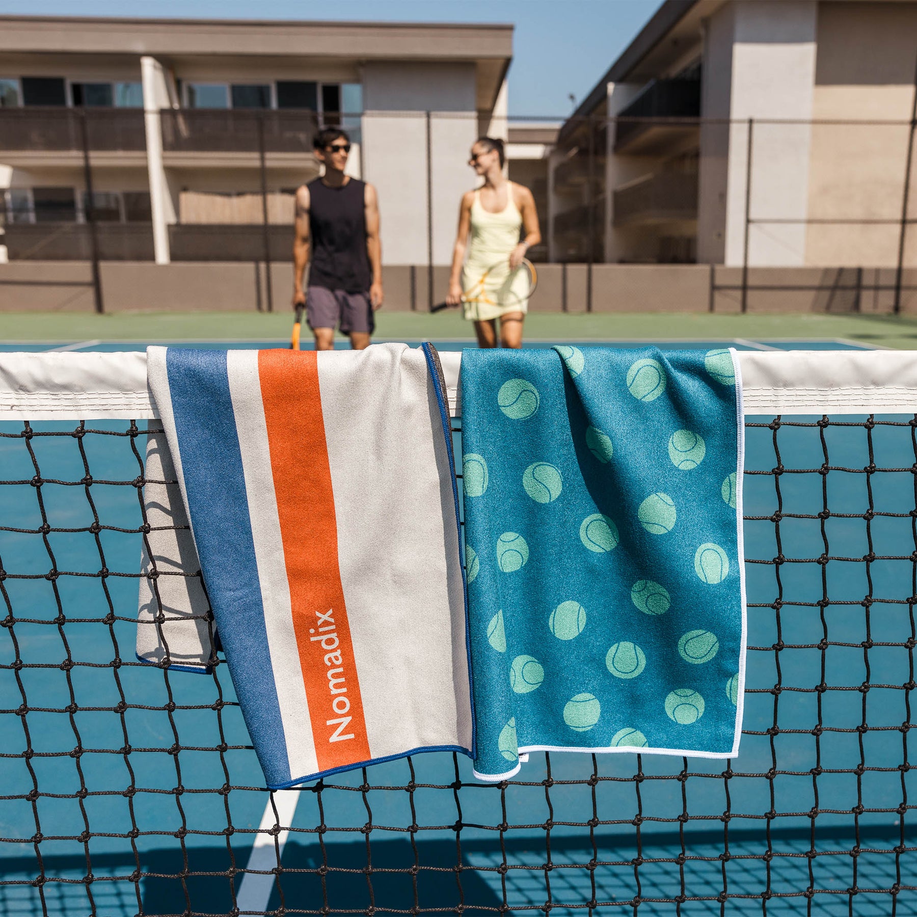 Fitness Towel: Rally White Red and Blue Nomadix
