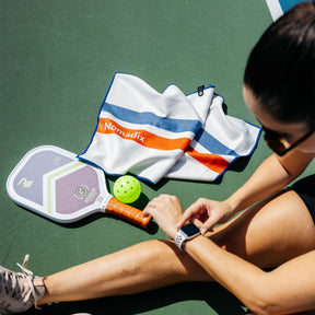 Fitness Towel: Rally White Red and Blue Nomadix