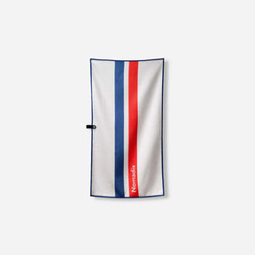 Fitness Towel: Rally White Red and Blue Nomadix