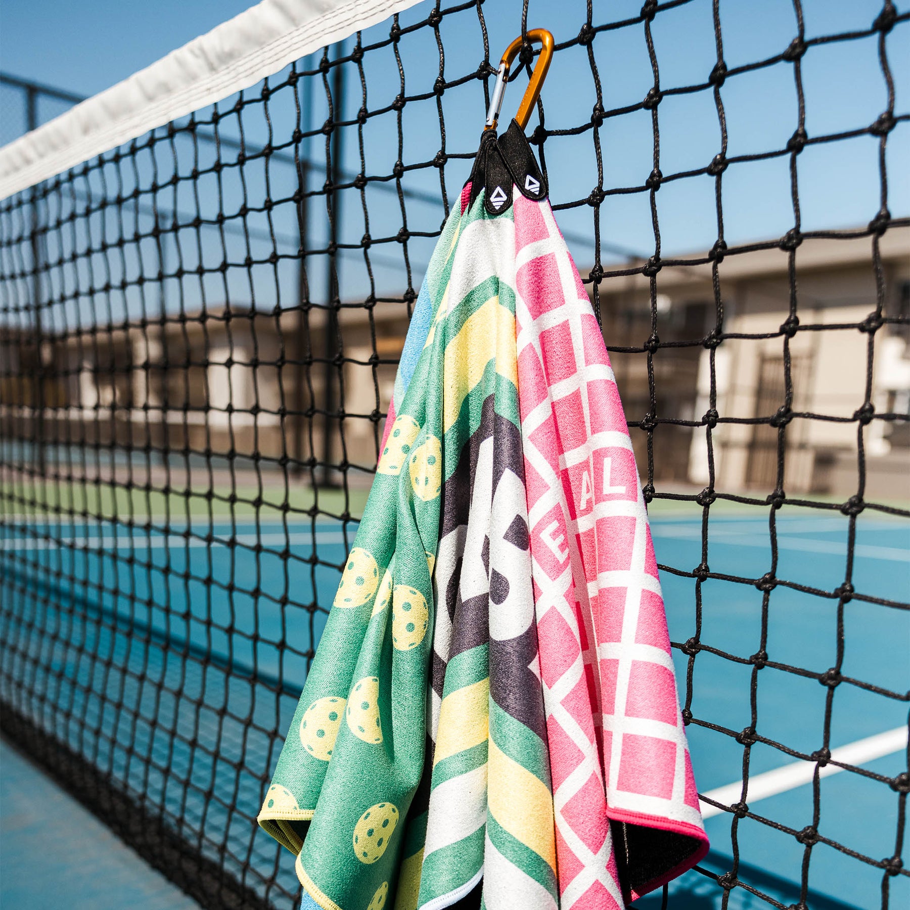 Fitness Towel: Tennis Net Pink Fade EarthHero Corporate Gifting and Custom Swag