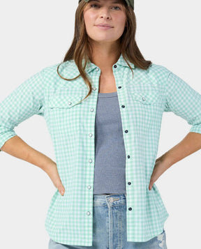 Stio Women's Eddy Shirt LS EarthHero Corporate Gifting and Custom Swag