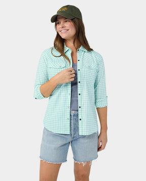 Stio Women's Eddy Shirt LS EarthHero Corporate Gifting and Custom Swag