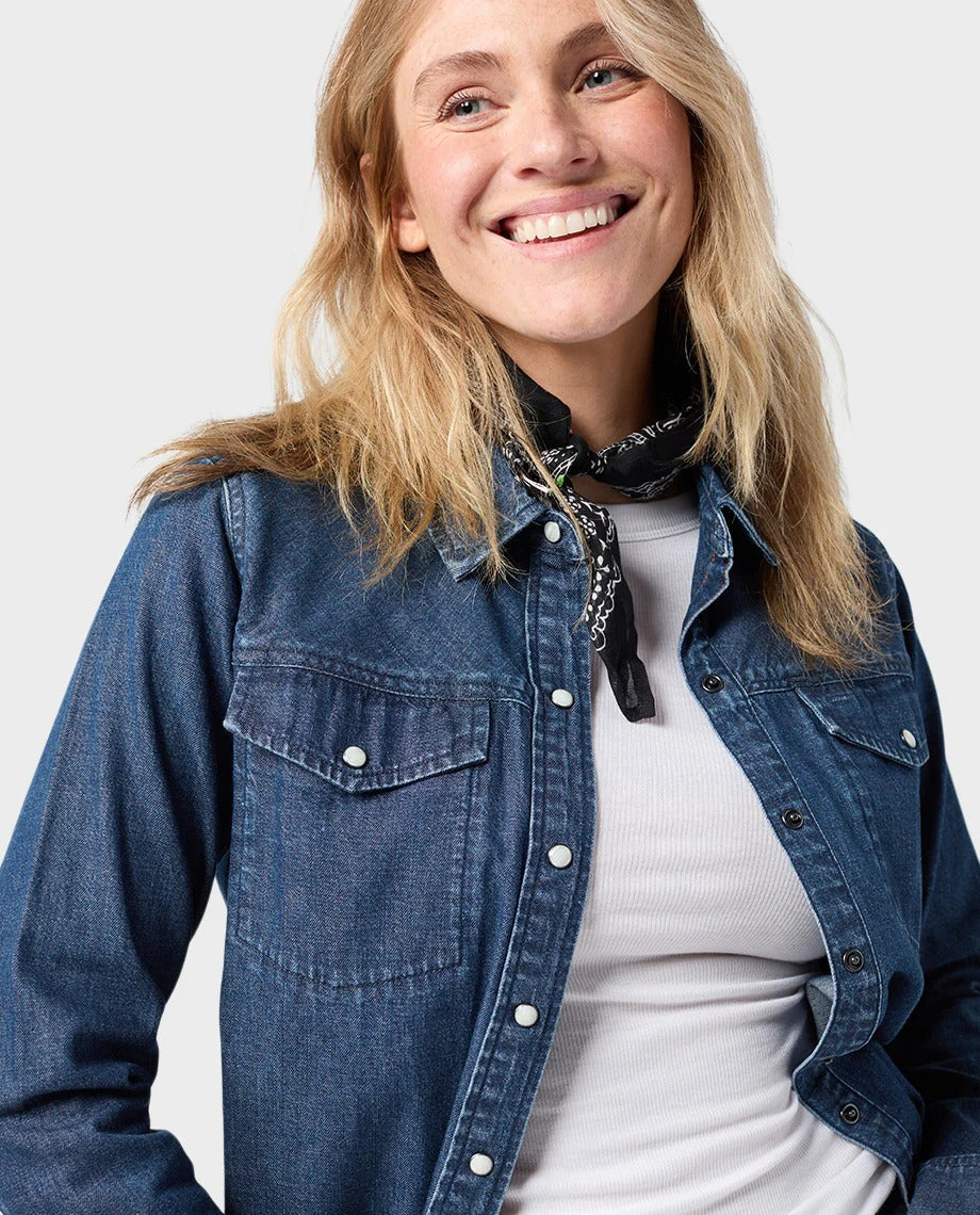 Stio Women's Slipstone Japanese Denim Shirt Stio