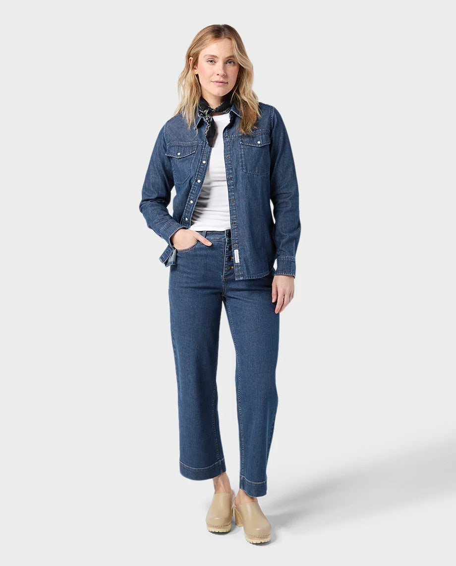 Stio Women's Slipstone Japanese Denim Shirt Stio