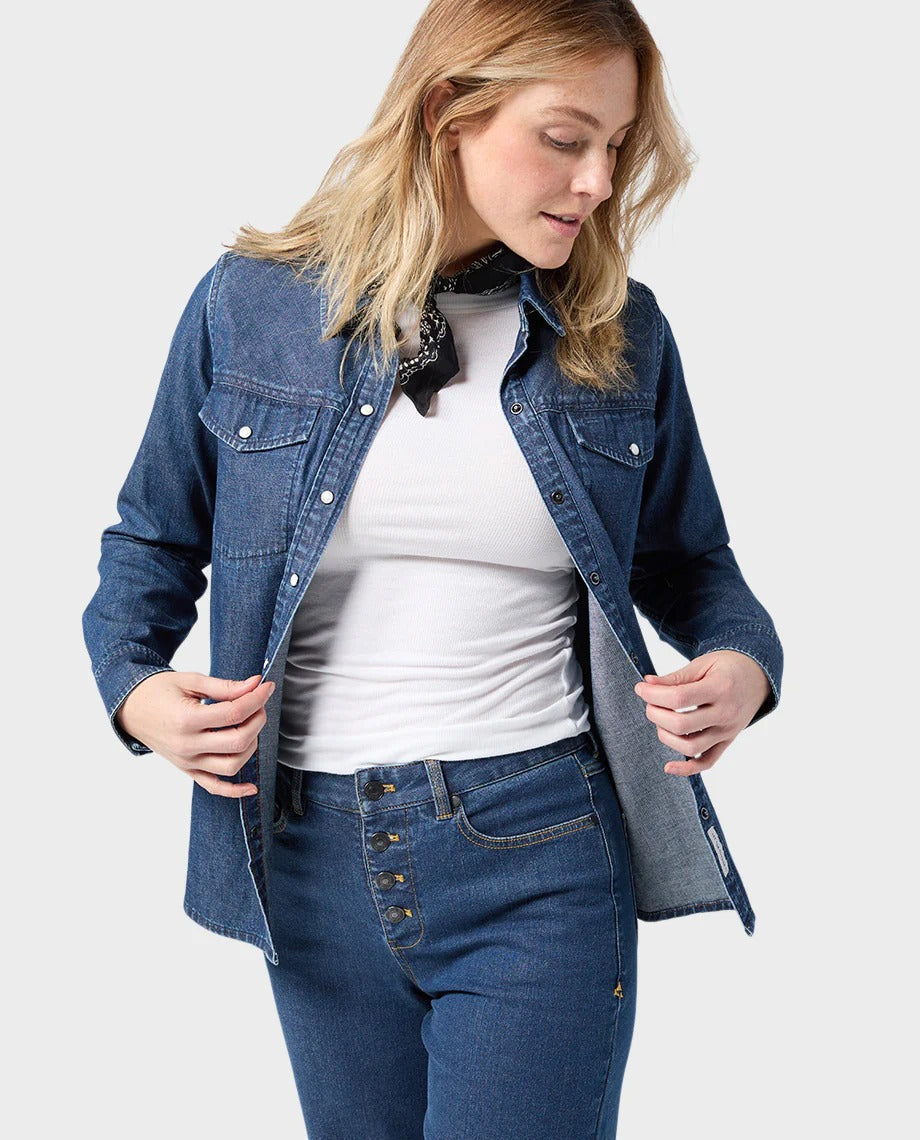 Stio Women's Slipstone Japanese Denim Shirt Stio