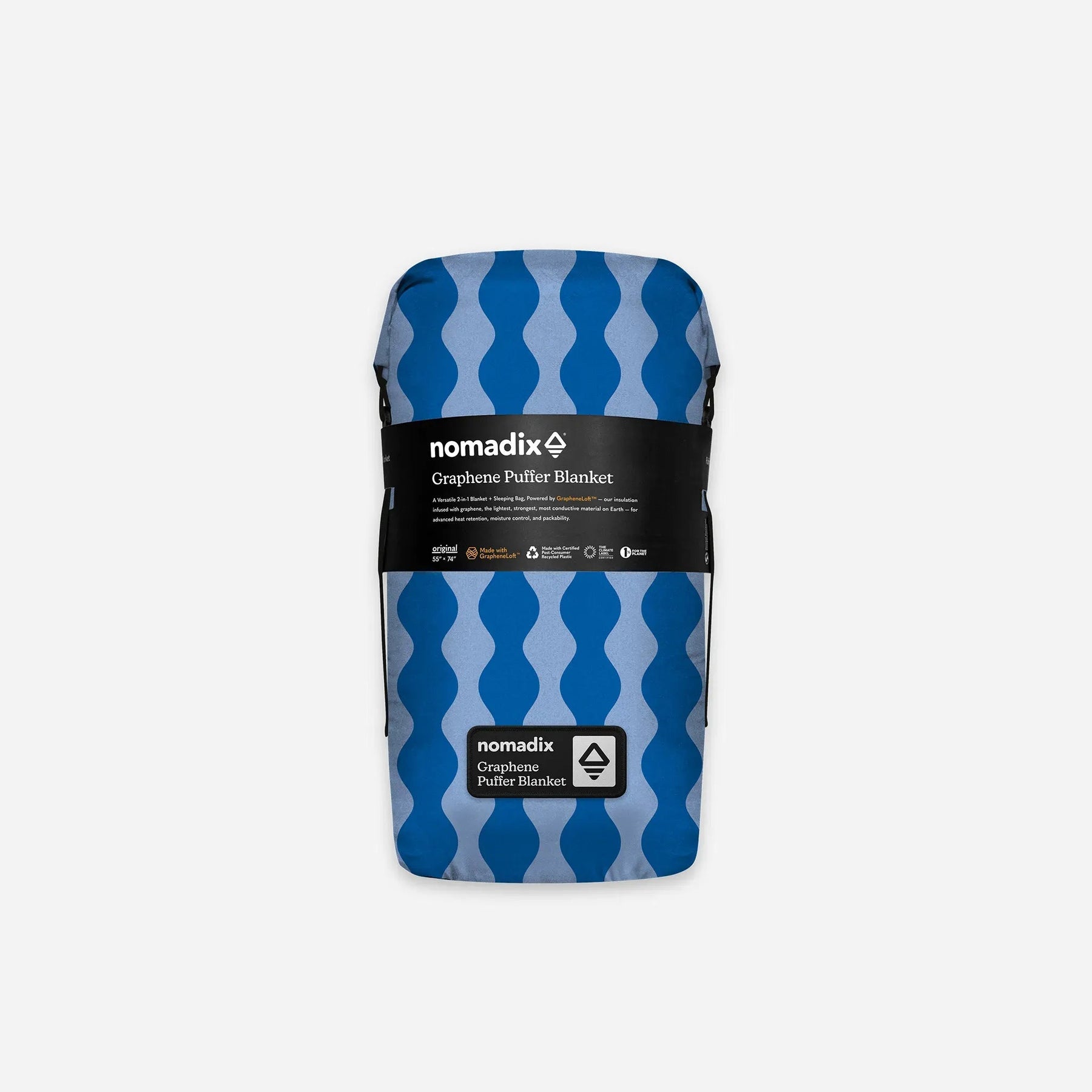 Graphene Puffer Blanket: Slack Tide Coastal Blue Nomadix