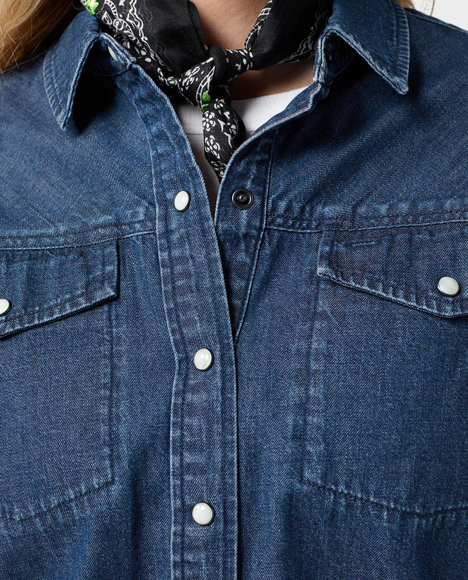 Stio Women's Slipstone Japanese Denim Shirt Stio